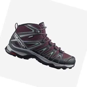 Salomon WoX ULTRA PIONEER MID CLIMASALOMON™ WATERPROOF Túracipő Női Piros | HU 2832CTV